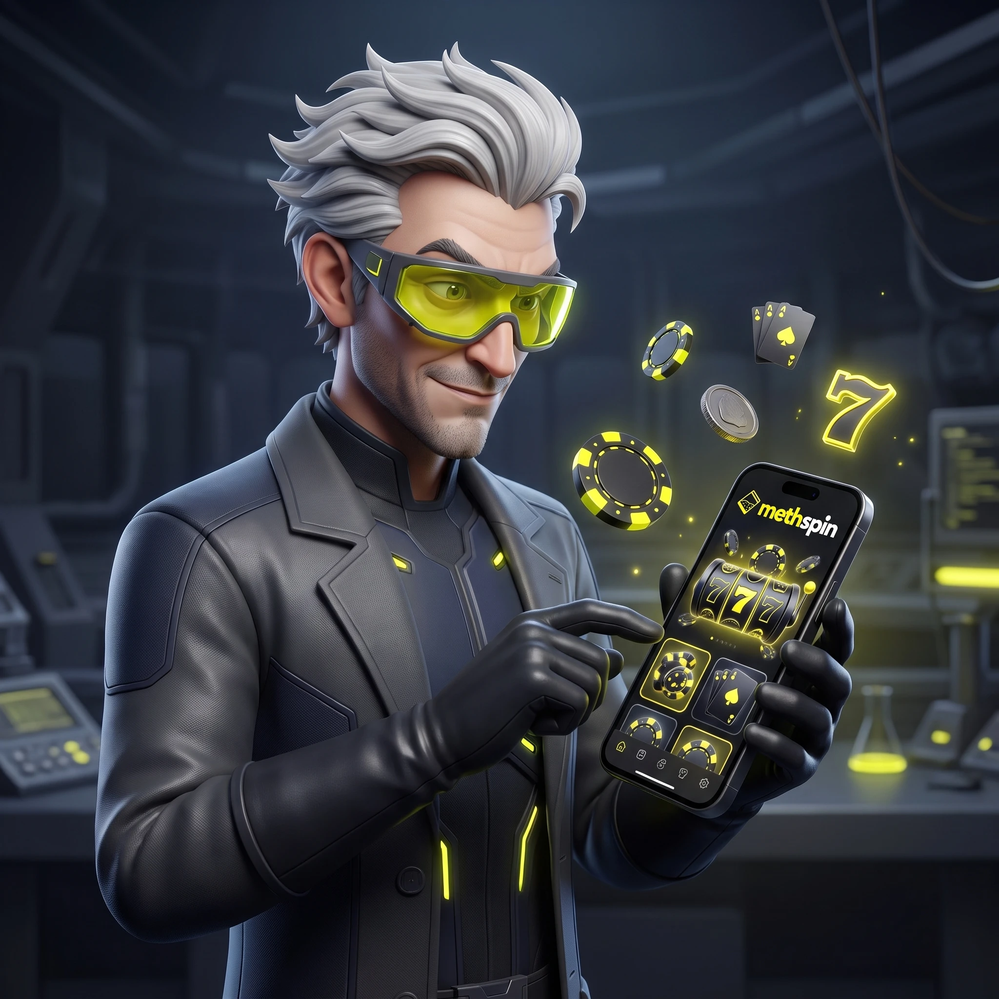 MethSpin mobile casino running on a smartphone