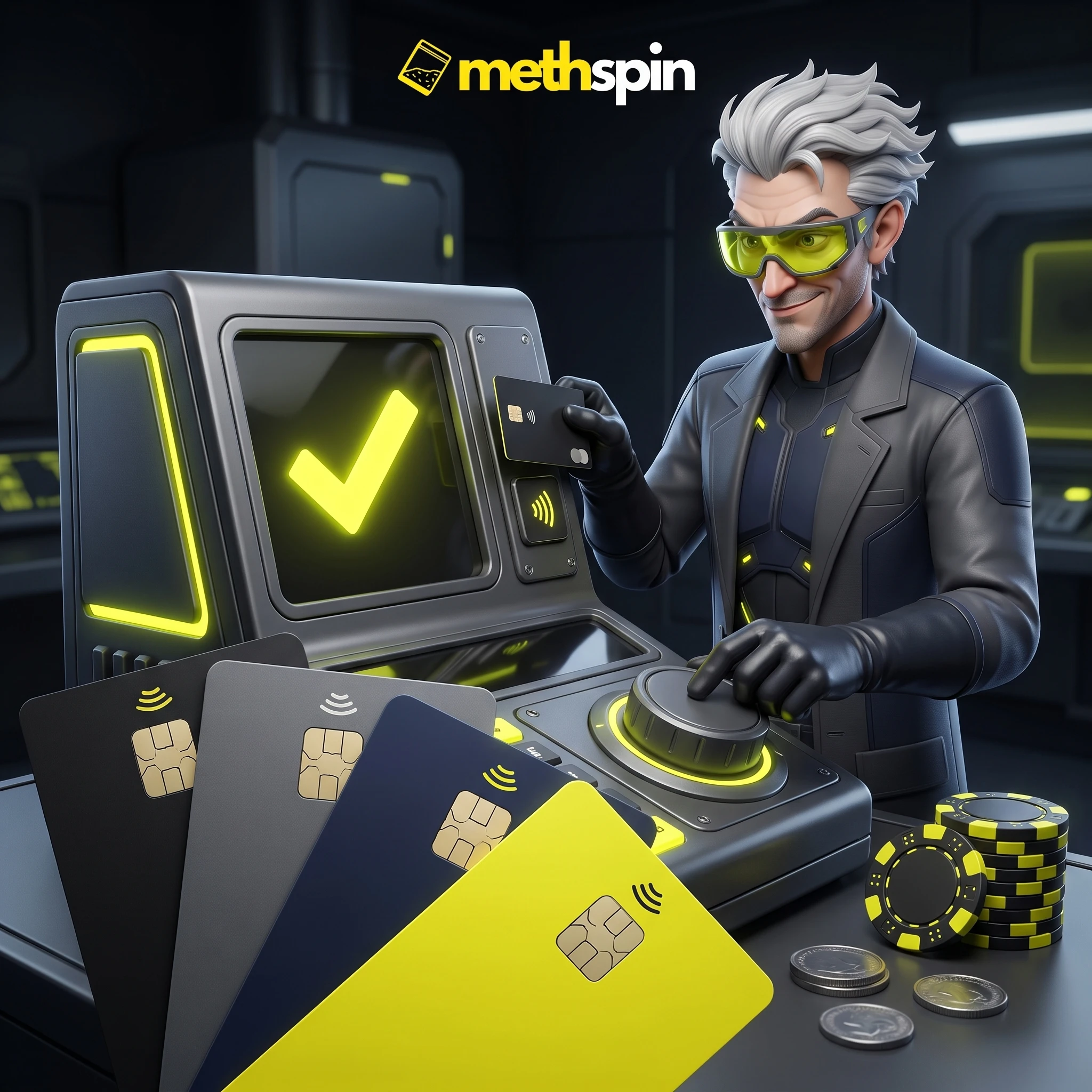 MethSpin AUD card and digital payment methods