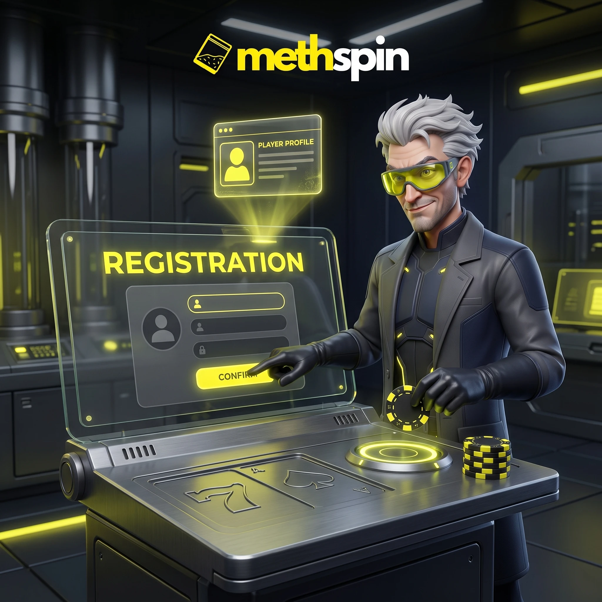 MethSpin casino account registration screen